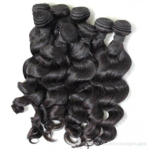 Sunlight Malaysian/peruvian/brazilian Remy Hair Body Wave 4 Bundles With Lace Frontal drop fast shipping ishow human hair